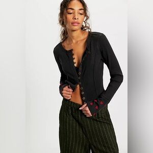 Free People/We the Free Daria Cuff Cardi Top